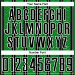 Aangepast zwart grasgroen-wit gesublimeerd voetbaltenue-shirt