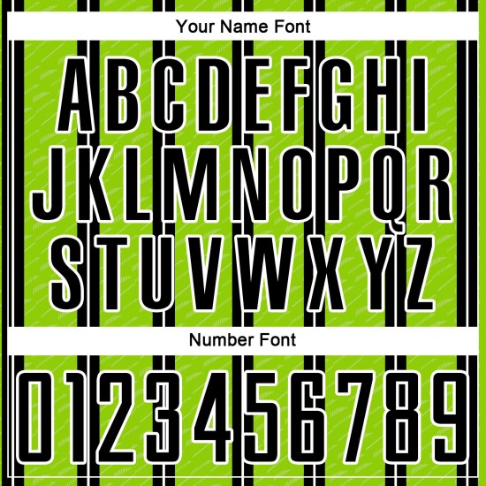 Aangepast zwart neon groen-wit gesublimeerd voetbaltenue-shirt