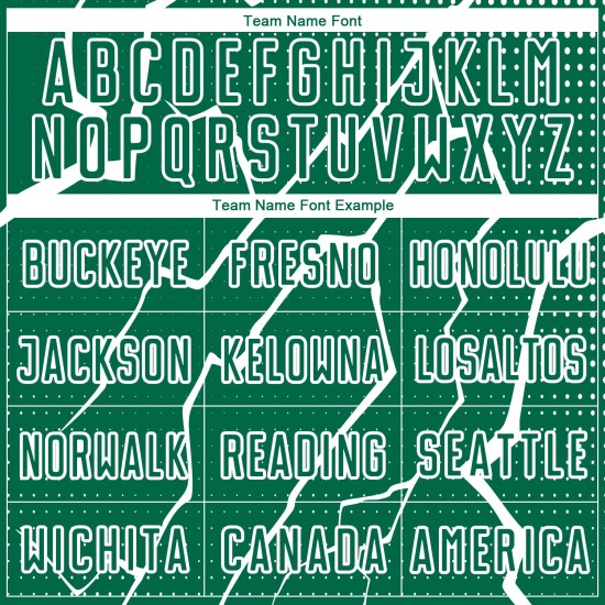Aangepast Kelly Green White Lightning Sublimatie Voetbaltenue Jersey