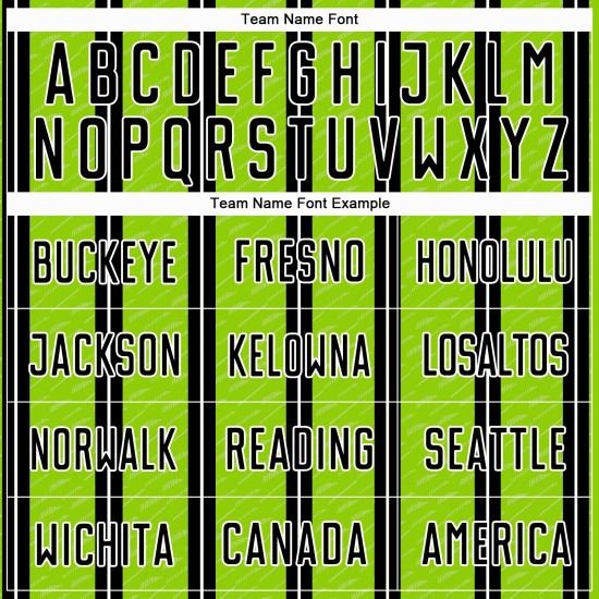 Aangepast zwart neon groen-wit gesublimeerd voetbaltenue-shirt
