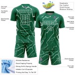 Aangepast Kelly Green White Lightning Sublimatie Voetbaltenue Jersey