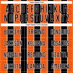 Aangepast zwart oranje-wit gesublimeerd voetbaltenue-shirt