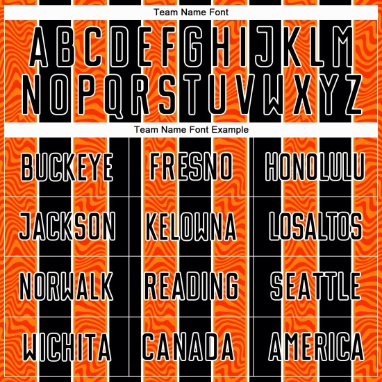 Aangepast zwart oranje-wit gesublimeerd voetbaltenue-shirt