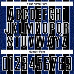 Aangepast zwart koninklijk-wit voetbaltenue sublimatieshirt