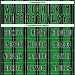 Aangepast zwart grasgroen-wit gesublimeerd voetbaltenue-shirt
